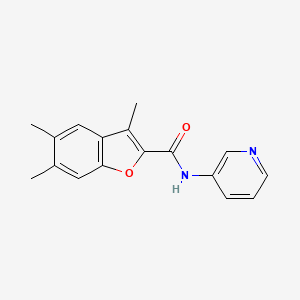 3,5,6-trimethyl-N-3-pyridinyl-1-benzofuran-2-carboxamide