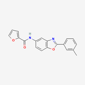molecular formula C19H14N2O3 B5764031 N-[2-(3-methylphenyl)-1,3-benzoxazol-5-yl]-2-furamide 