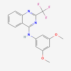 molecular formula C17H14F3N3O2 B5764041 N-(3,5-dimethoxyphenyl)-2-(trifluoromethyl)-4-quinazolinamine 