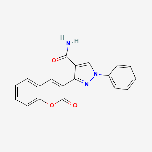 molecular formula C19H13N3O3 B5764050 3-(2-oxo-2H-chromen-3-yl)-1-phenyl-1H-pyrazole-4-carboxamide 