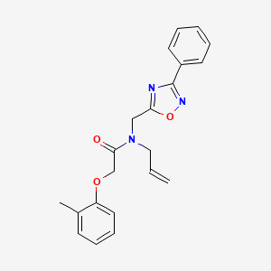 molecular formula C21H21N3O3 B5764061 N-allyl-2-(2-methylphenoxy)-N-[(3-phenyl-1,2,4-oxadiazol-5-yl)methyl]acetamide 