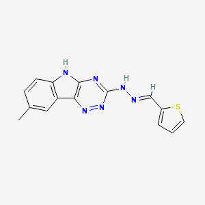 molecular formula C15H12N6S B5764063 2-thiophenecarbaldehyde (8-methyl-5H-[1,2,4]triazino[5,6-b]indol-3-yl)hydrazone 
