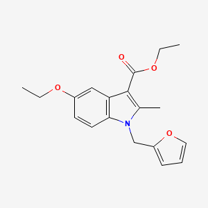 molecular formula C19H21NO4 B5764066 ethyl 5-ethoxy-1-(2-furylmethyl)-2-methyl-1H-indole-3-carboxylate 