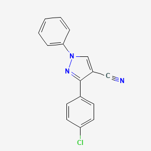 molecular formula C16H10ClN3 B5764068 3-(4-氯苯基)-1-苯基-1H-吡唑-4-腈 