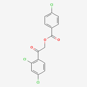 molecular formula C15H9Cl3O3 B5764076 2-(2,4-dichlorophenyl)-2-oxoethyl 4-chlorobenzoate 