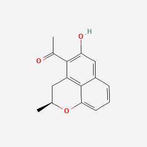 molecular formula C15H14O3 B576409 山麻黄素 CAS No. 1485-31-0