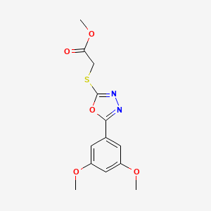 molecular formula C13H14N2O5S B5764105 methyl {[5-(3,5-dimethoxyphenyl)-1,3,4-oxadiazol-2-yl]thio}acetate 