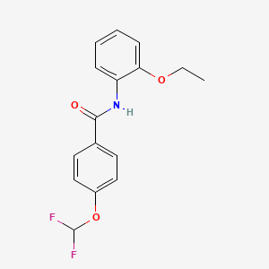 molecular formula C16H15F2NO3 B5764112 4-(difluoromethoxy)-N-(2-ethoxyphenyl)benzamide 