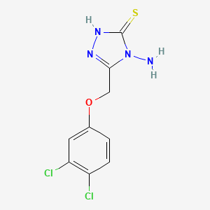 molecular formula C9H8Cl2N4OS B5764118 4-amino-5-[(3,4-dichlorophenoxy)methyl]-4H-1,2,4-triazole-3-thiol 