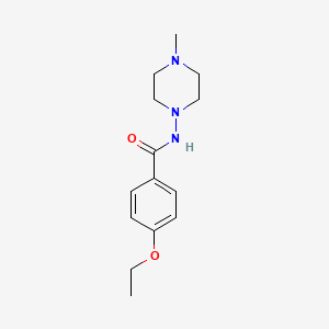 molecular formula C14H21N3O2 B5764133 4-ethoxy-N-(4-methyl-1-piperazinyl)benzamide 