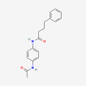 molecular formula C18H20N2O2 B5764138 N-[4-(acetylamino)phenyl]-4-phenylbutanamide 
