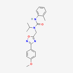 molecular formula C21H24N4O3 B5764146 N-isopropyl-N-{[3-(4-methoxyphenyl)-1,2,4-oxadiazol-5-yl]methyl}-N'-(2-methylphenyl)urea 