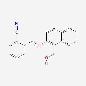 molecular formula C19H15NO2 B5764173 2-({[1-(hydroxymethyl)-2-naphthyl]oxy}methyl)benzonitrile 