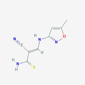 2-cyano-3-[(5-methyl-3-isoxazolyl)amino]-2-propenethioamide