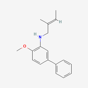 molecular formula C18H21NO B5764192 (4-methoxy-3-biphenylyl)(2-methyl-2-buten-1-yl)amine 