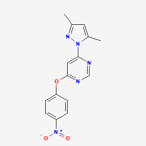 molecular formula C15H13N5O3 B5764203 4-(3,5-dimethyl-1H-pyrazol-1-yl)-6-(4-nitrophenoxy)pyrimidine 