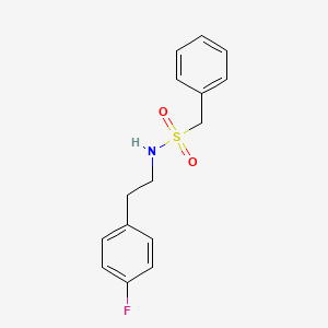 molecular formula C15H16FNO2S B5764231 N-[2-(4-fluorophenyl)ethyl]-1-phenylmethanesulfonamide 