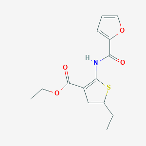 molecular formula C14H15NO4S B5764234 ethyl 5-ethyl-2-(2-furoylamino)-3-thiophenecarboxylate 