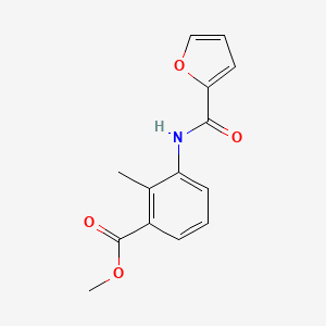 molecular formula C14H13NO4 B5764249 methyl 3-(2-furoylamino)-2-methylbenzoate 