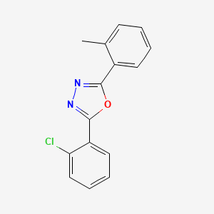 molecular formula C15H11ClN2O B5764259 2-(2-chlorophenyl)-5-(2-methylphenyl)-1,3,4-oxadiazole CAS No. 56894-40-7