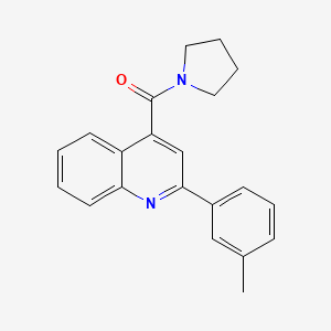 2-(3-methylphenyl)-4-(1-pyrrolidinylcarbonyl)quinoline
