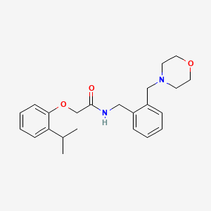 molecular formula C23H30N2O3 B5764288 2-(2-isopropylphenoxy)-N-[2-(4-morpholinylmethyl)benzyl]acetamide 