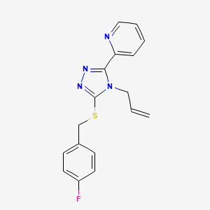 molecular formula C17H15FN4S B5764304 2-{4-allyl-5-[(4-fluorobenzyl)thio]-4H-1,2,4-triazol-3-yl}pyridine CAS No. 618880-05-0