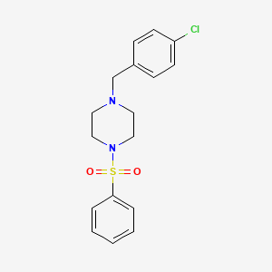 molecular formula C17H19ClN2O2S B5764338 1-(4-chlorobenzyl)-4-(phenylsulfonyl)piperazine 