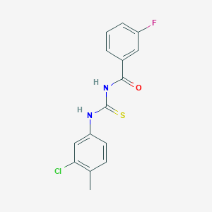 N-{[(3-chloro-4-methylphenyl)amino]carbonothioyl}-3-fluorobenzamide