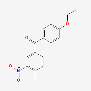 molecular formula C16H15NO4 B5764373 (4-ethoxyphenyl)(4-methyl-3-nitrophenyl)methanone 