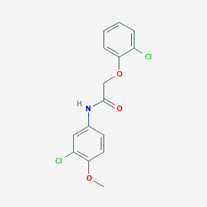 molecular formula C15H13Cl2NO3 B5764396 N-(3-chloro-4-methoxyphenyl)-2-(2-chlorophenoxy)acetamide 