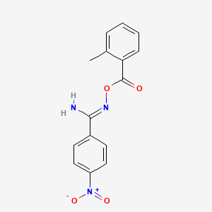molecular formula C15H13N3O4 B5764406 N'-[(2-methylbenzoyl)oxy]-4-nitrobenzenecarboximidamide 