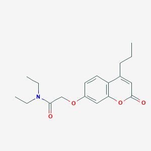 molecular formula C18H23NO4 B5764412 N,N-diethyl-2-[(2-oxo-4-propyl-2H-chromen-7-yl)oxy]acetamide 