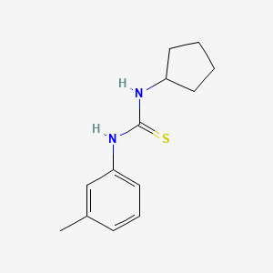 molecular formula C13H18N2S B5764416 N-cyclopentyl-N'-(3-methylphenyl)thiourea 