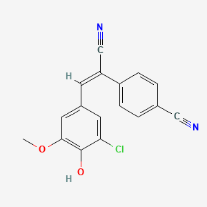 molecular formula C17H11ClN2O2 B5764418 4-[2-(3-chloro-4-hydroxy-5-methoxyphenyl)-1-cyanovinyl]benzonitrile 