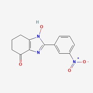 molecular formula C13H11N3O4 B5764471 1-hydroxy-2-(3-nitrophenyl)-1,5,6,7-tetrahydro-4H-benzimidazol-4-one 