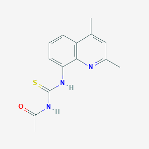 molecular formula C14H15N3OS B5764495 N-{[(2,4-dimethyl-8-quinolinyl)amino]carbonothioyl}acetamide 