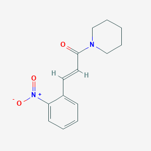 molecular formula C14H16N2O3 B5764501 1-[3-(2-nitrophenyl)acryloyl]piperidine 