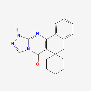 molecular formula C18H18N4O B5764507 5H-spiro[benzo[h][1,2,4]triazolo[3,4-b]quinazoline-6,1'-cyclohexan]-7(12H)-one 