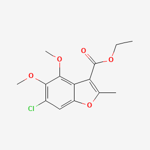 molecular formula C14H15ClO5 B5764529 ethyl 6-chloro-4,5-dimethoxy-2-methyl-1-benzofuran-3-carboxylate 