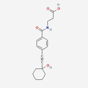 molecular formula C18H21NO4 B5764567 N-{4-[(1-hydroxycyclohexyl)ethynyl]benzoyl}-beta-alanine 