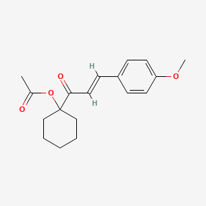 molecular formula C18H22O4 B5764592 1-[3-(4-methoxyphenyl)acryloyl]cyclohexyl acetate 