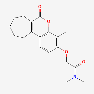 molecular formula C19H23NO4 B5764598 N,N-dimethyl-2-[(4-methyl-6-oxo-6,7,8,9,10,11-hexahydrocyclohepta[c]chromen-3-yl)oxy]acetamide 
