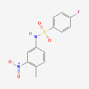 molecular formula C13H11FN2O4S B5764599 4-fluoro-N-(4-methyl-3-nitrophenyl)benzenesulfonamide 