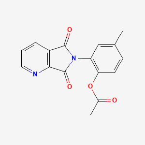 2-(5,7-dioxo-5,7-dihydro-6H-pyrrolo[3,4-b]pyridin-6-yl)-4-methylphenyl acetate