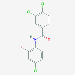 molecular formula C13H7Cl3FNO B5764607 3,4-dichloro-N-(4-chloro-2-fluorophenyl)benzamide 
