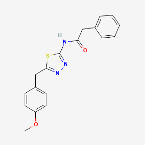 molecular formula C18H17N3O2S B5764610 N-[5-(4-methoxybenzyl)-1,3,4-thiadiazol-2-yl]-2-phenylacetamide 