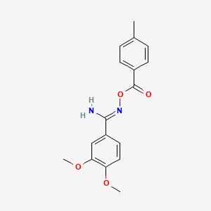 molecular formula C17H18N2O4 B5764616 3,4-dimethoxy-N'-[(4-methylbenzoyl)oxy]benzenecarboximidamide 