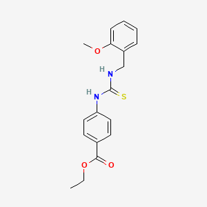 molecular formula C18H20N2O3S B5764618 ethyl 4-({[(2-methoxybenzyl)amino]carbonothioyl}amino)benzoate 