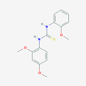 molecular formula C16H18N2O3S B5764633 N-(2,4-dimethoxyphenyl)-N'-(2-methoxyphenyl)thiourea 